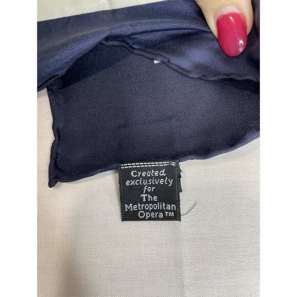 Vintage 100% Silk SOIE Scarf. Made Italy Created for The Metropolitan Opera. New - Picture 3 of 8